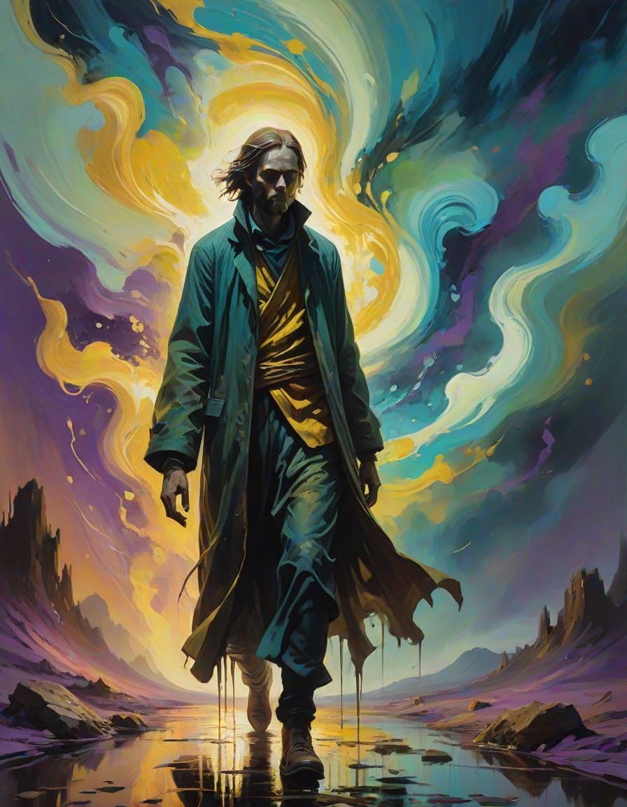 Surrealist Masterpiece: Forgotten Figures Emerge from Swirli...