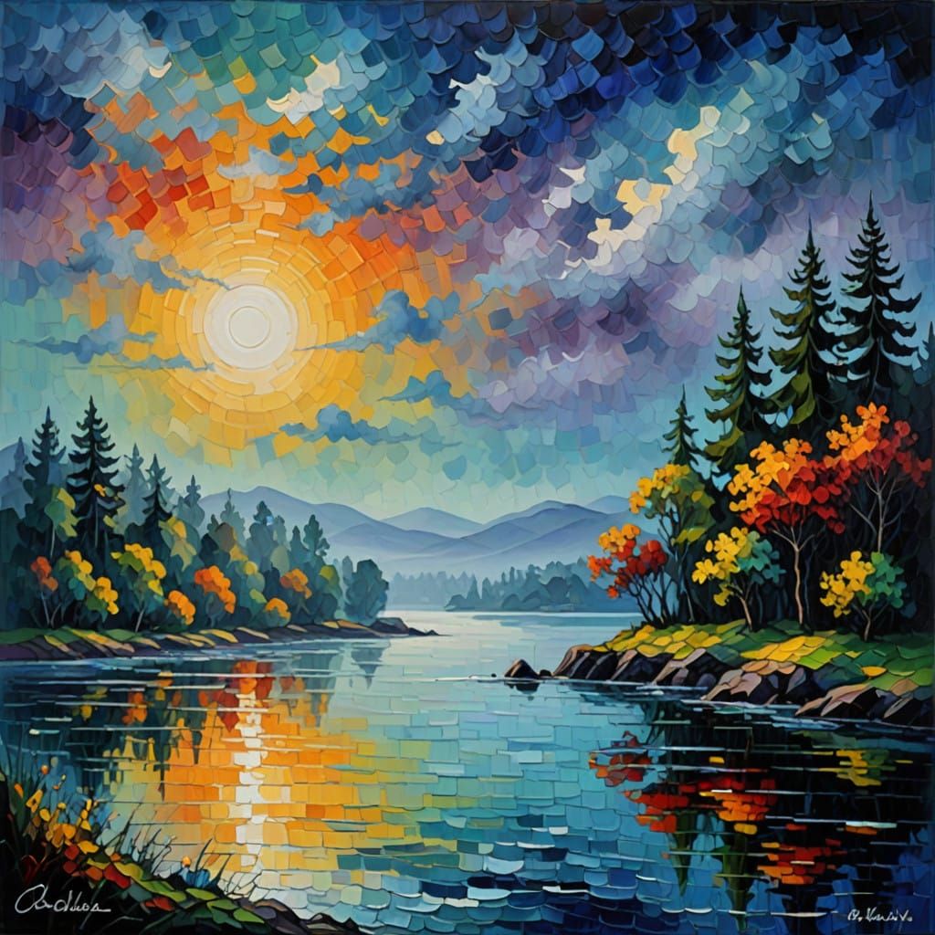 Hope in Mysterious, Dark Impasto Oil Painting