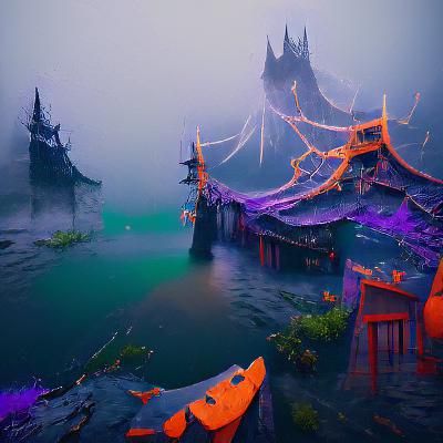 Fantastical Matte Painting in Deep Color