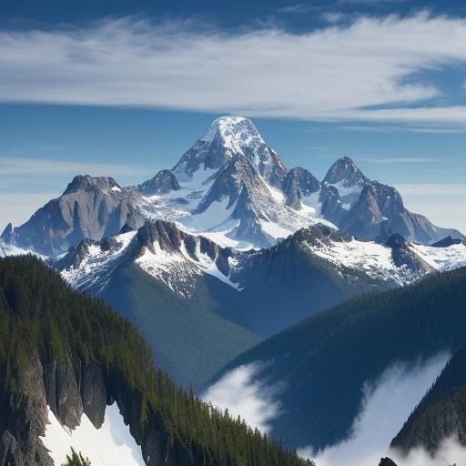 Pacific Northwest Cascade Mountains: Photorealistic Portrait