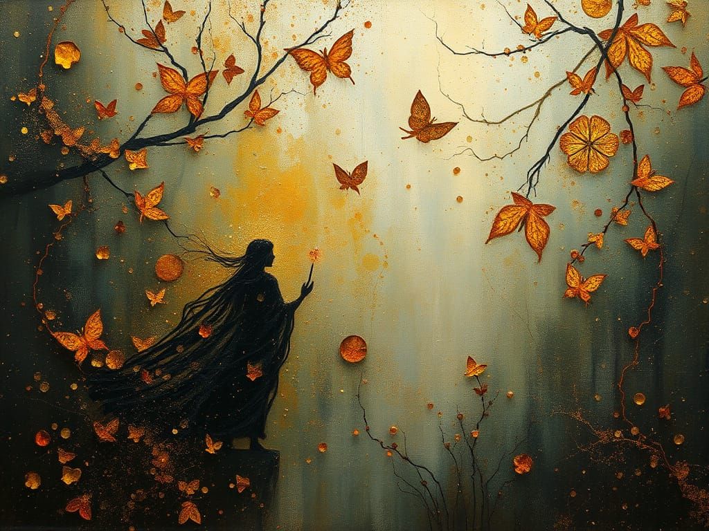 Shimmering Fairy in Ethereal Landscape: Artistic Fusion