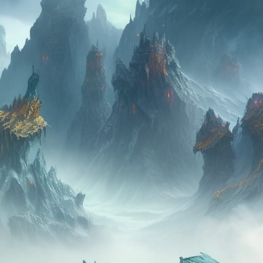 Fantastical Ink Concept Art in Deep Color