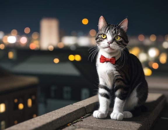 A Cat's Night Out: Party and Flowers