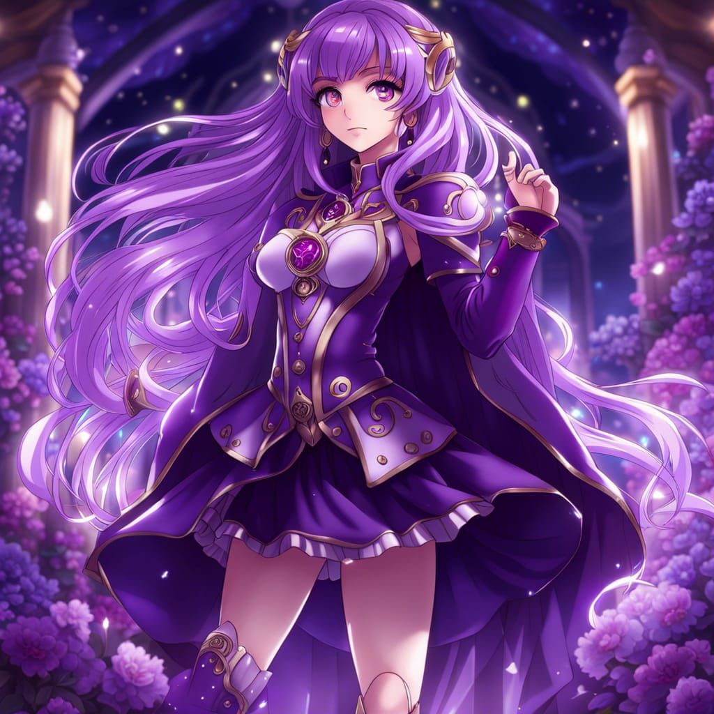 Magical Girl Goddess in Anime Manga Style