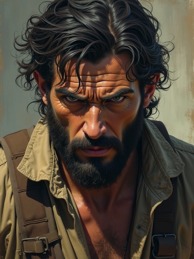 Turbulent Hero in Weathered Earth Tones