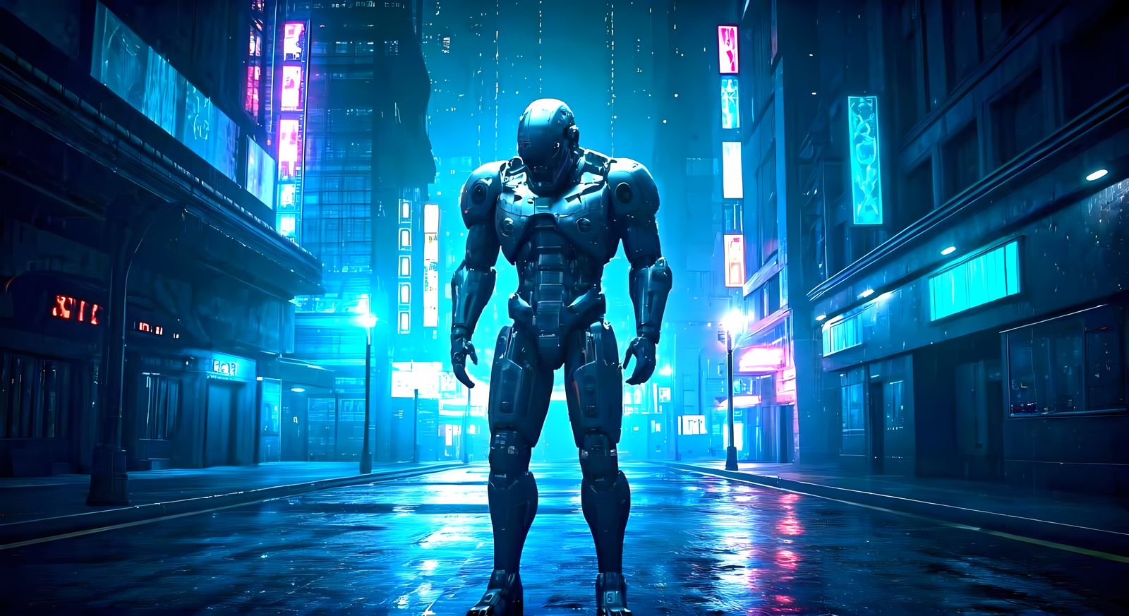 Cyberpunk Robocop in Ultra HD