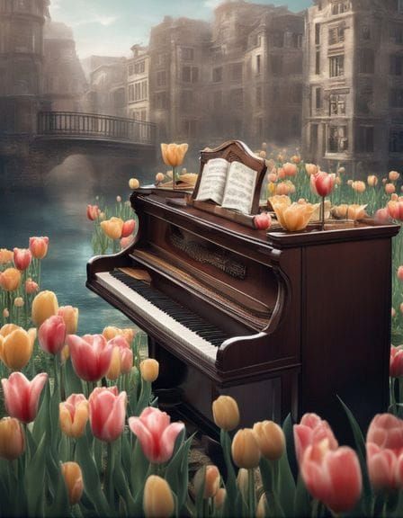 Underwater Tulip Piano: A Nostalgic Vision