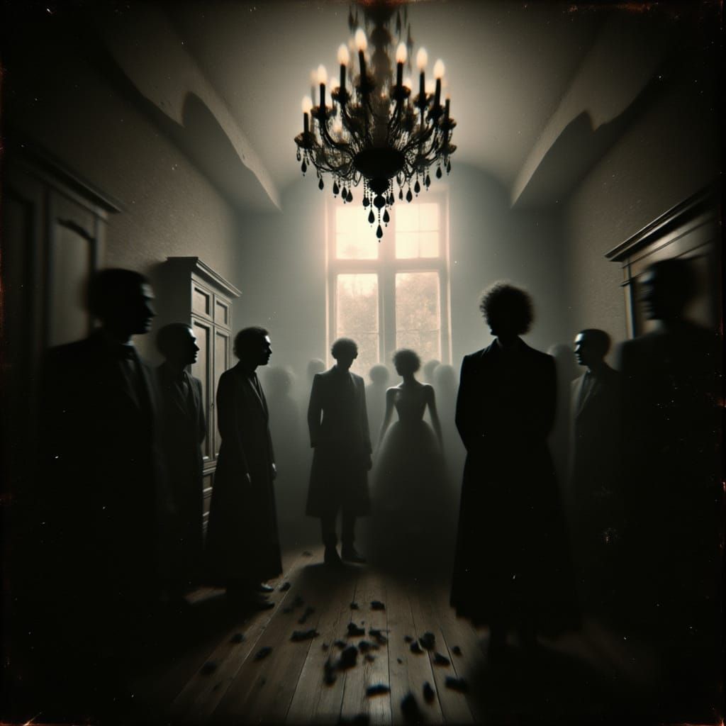 1890 Funeral Gathering in Parisian Salon