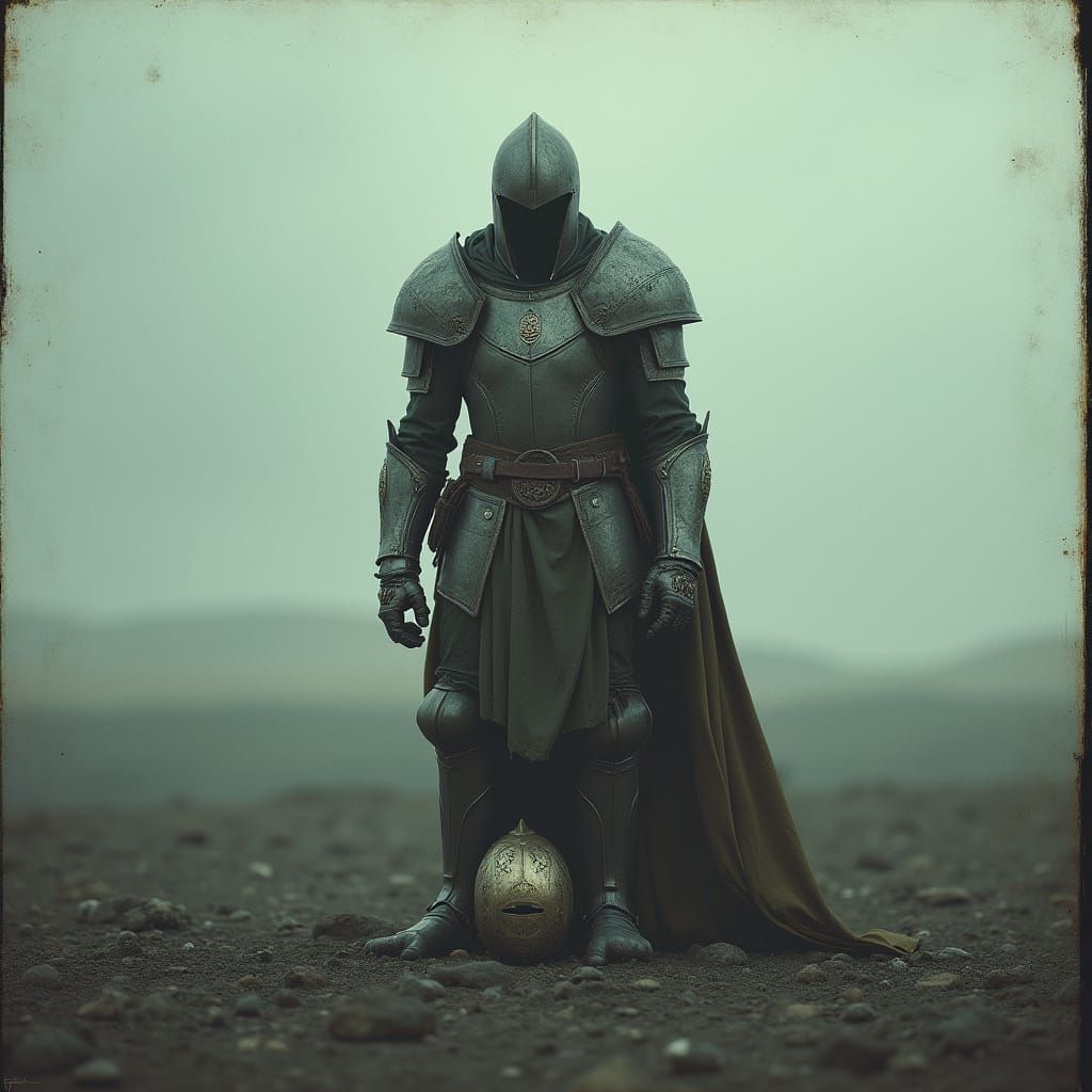 Lone Warrior in Dark Fantasy Concept Art