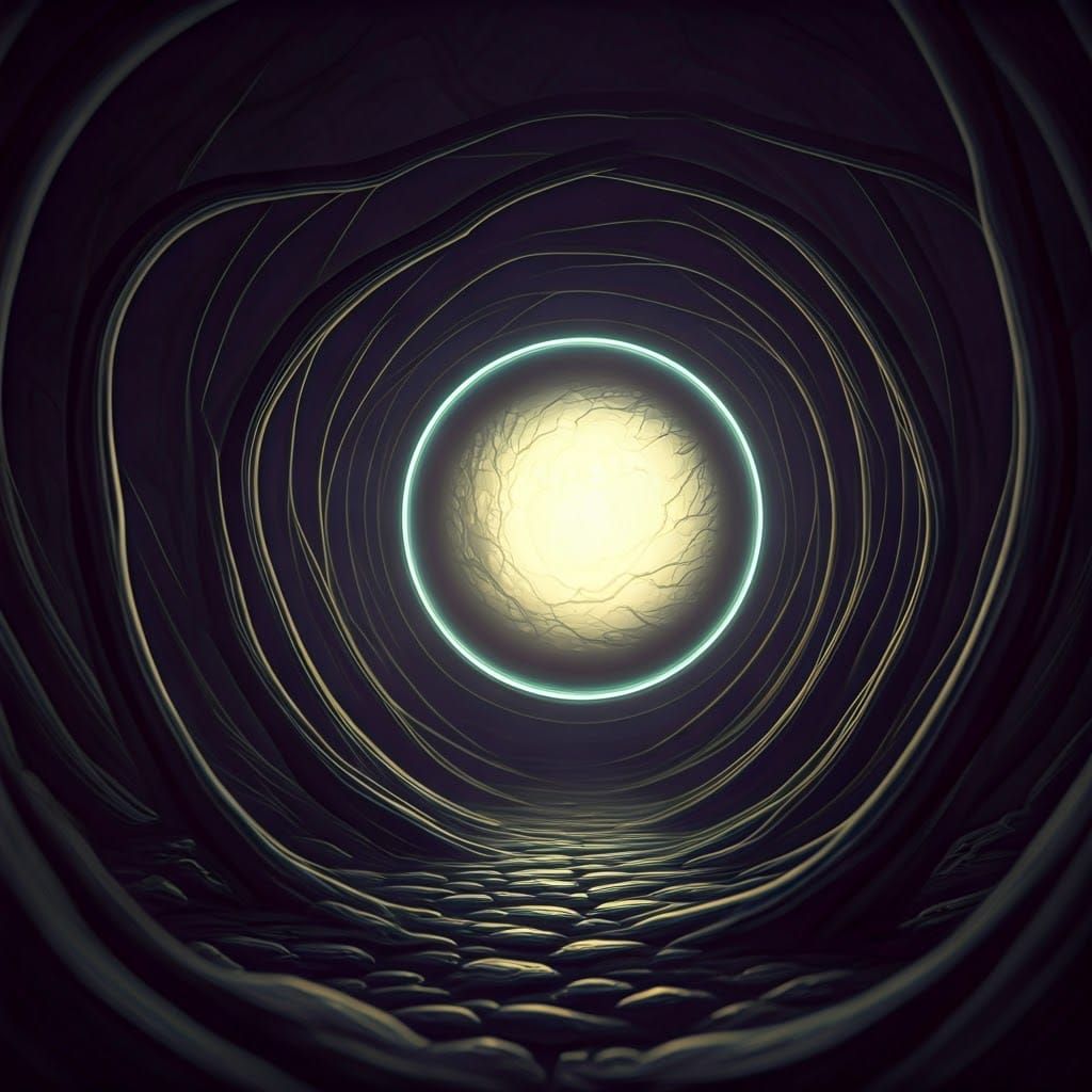 Eerie Glowing Orb in Mystical Ambiance