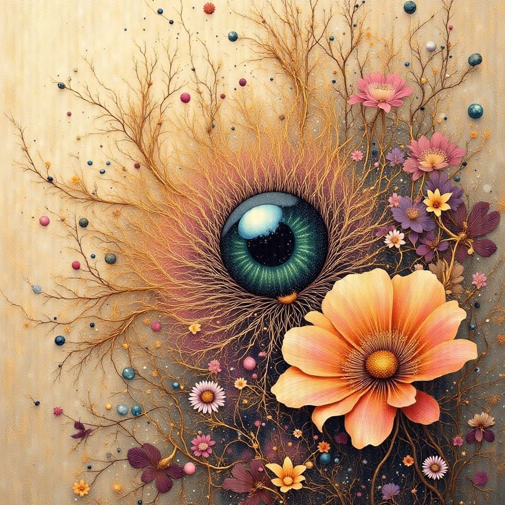 Exquisite Rainforest Blooms in Art Nouveau Style