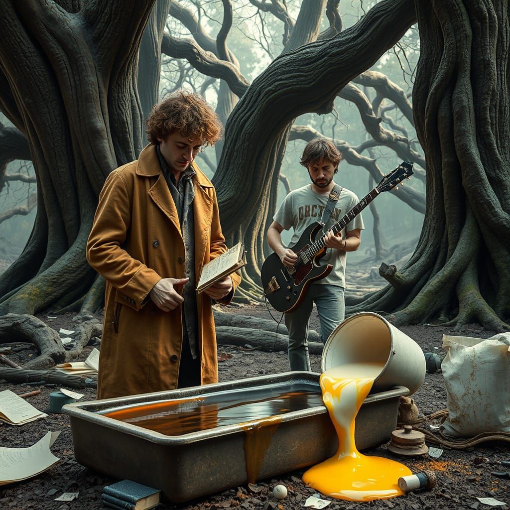 Surrealist Physicist and Lyricist Contemplate Tar and Whitew...