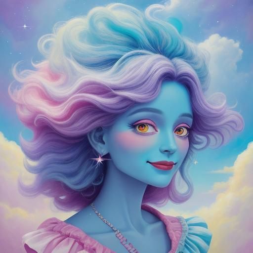 Dreamy Surrealist Portrait of Imaginary Friend