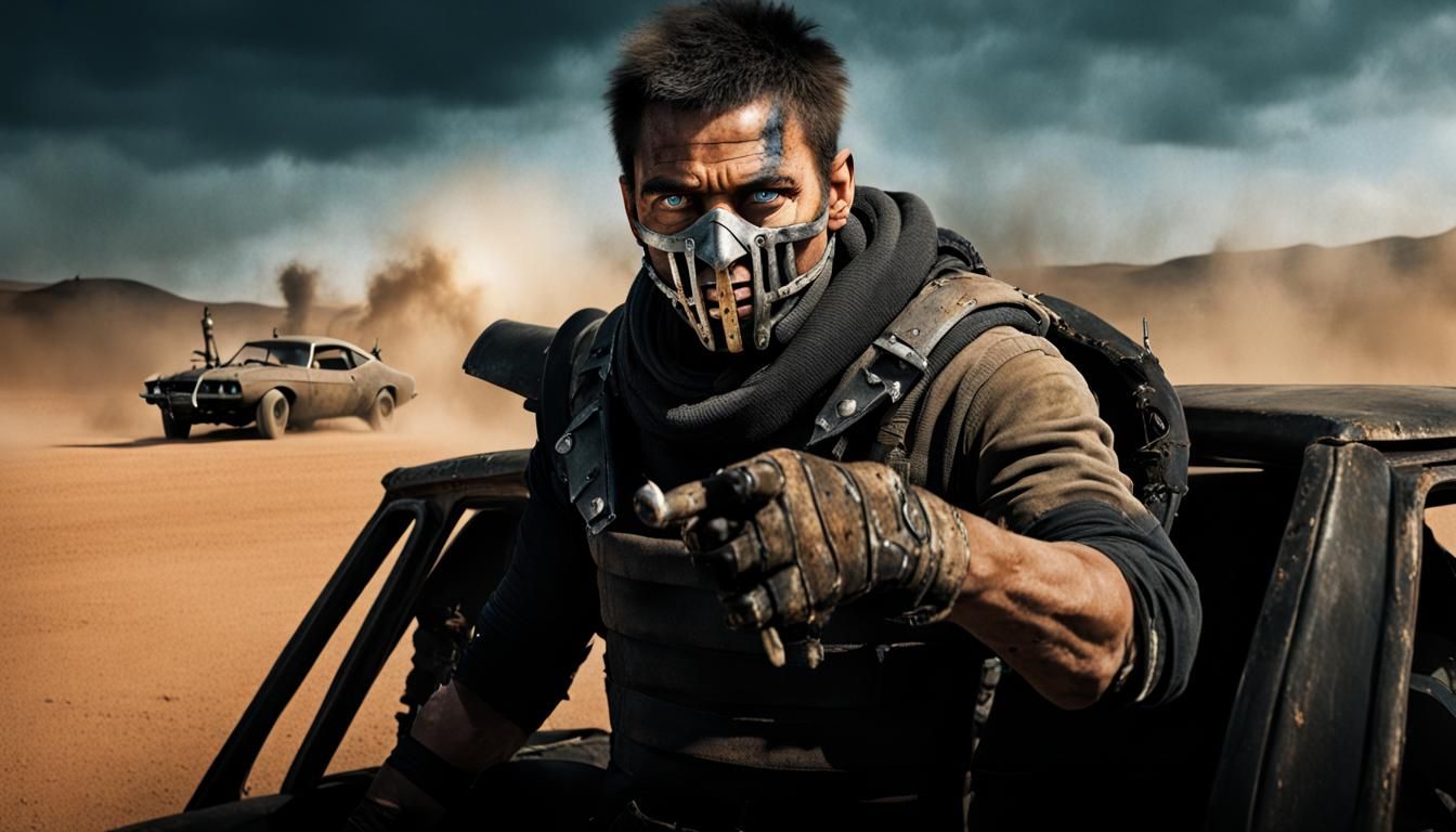 Minimalist Mad Max Inspired AI Art