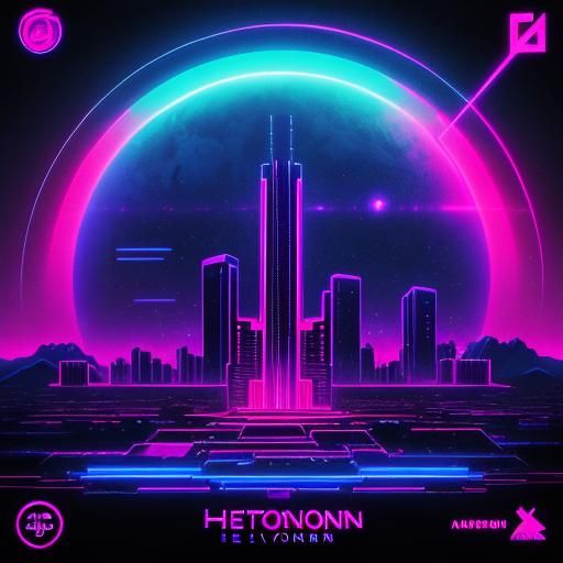 Synthwave Album Art: Neon Retro Horizons