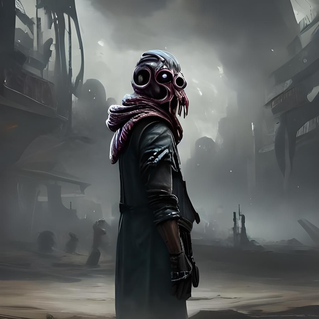 Cyberpunk Plague Doctor in Radiant Detail