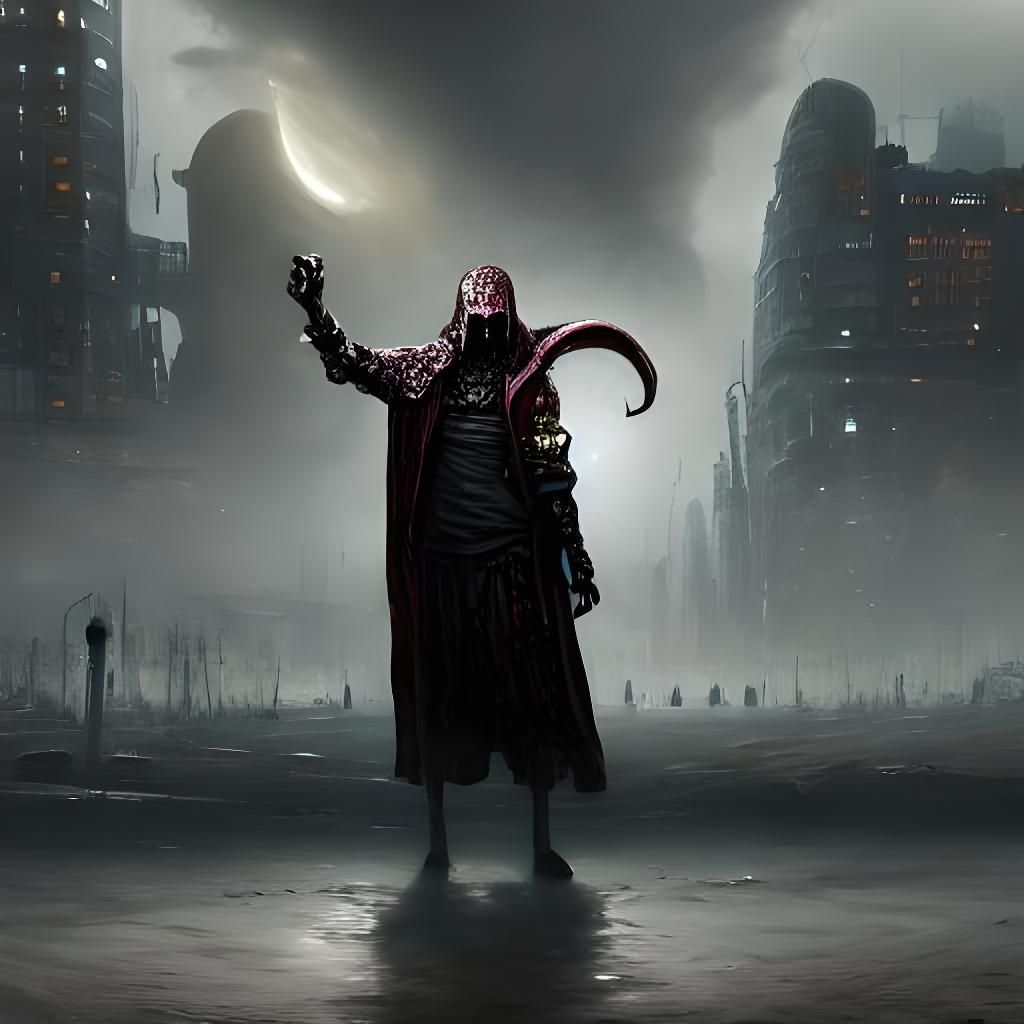 Cyberpunk Plague Doctor in Radiant Detail