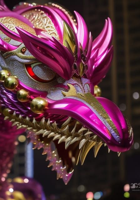 Pink Ornate Dragon