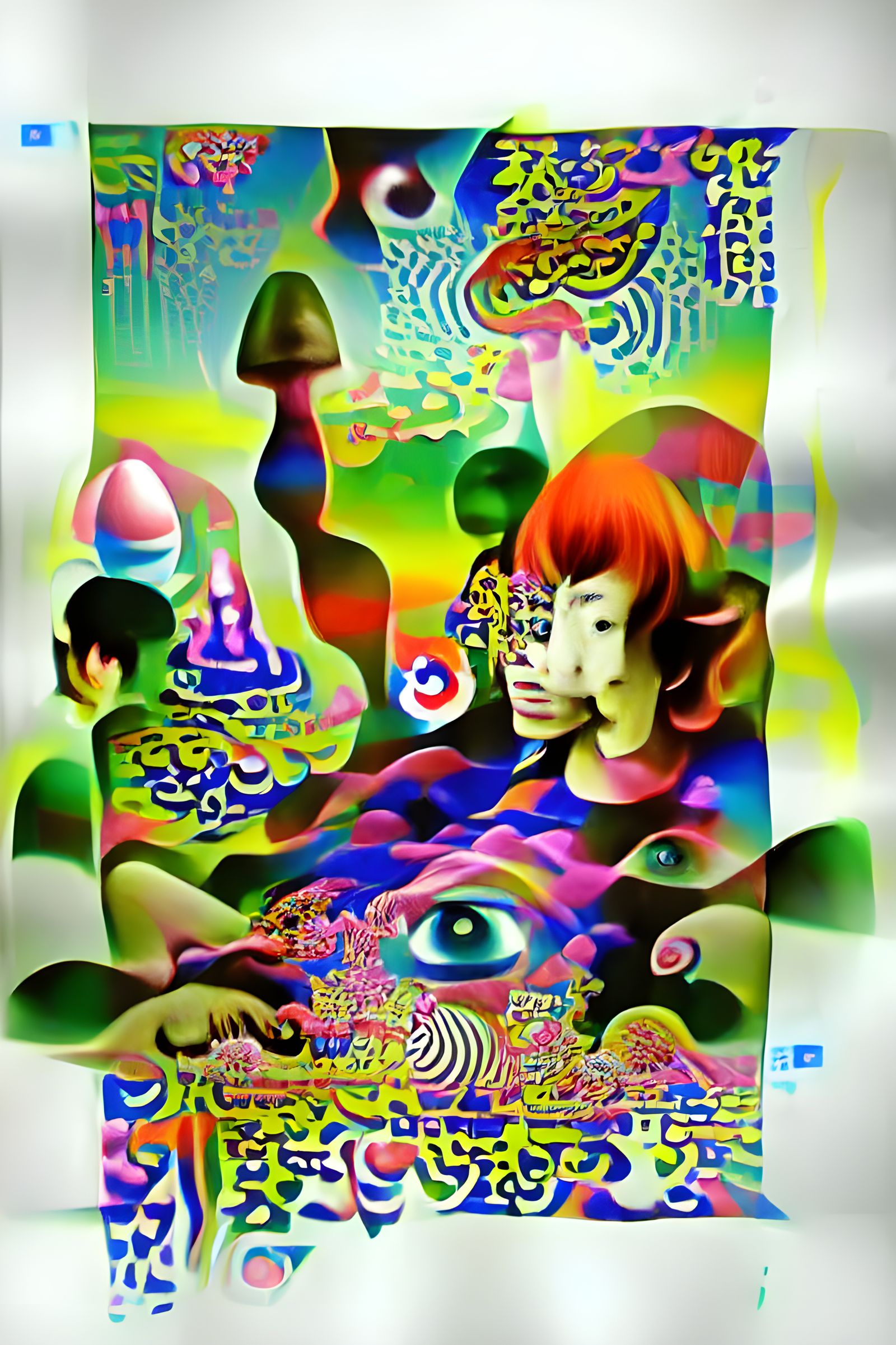 Digital Age Psychedelic Pop Art Poster
