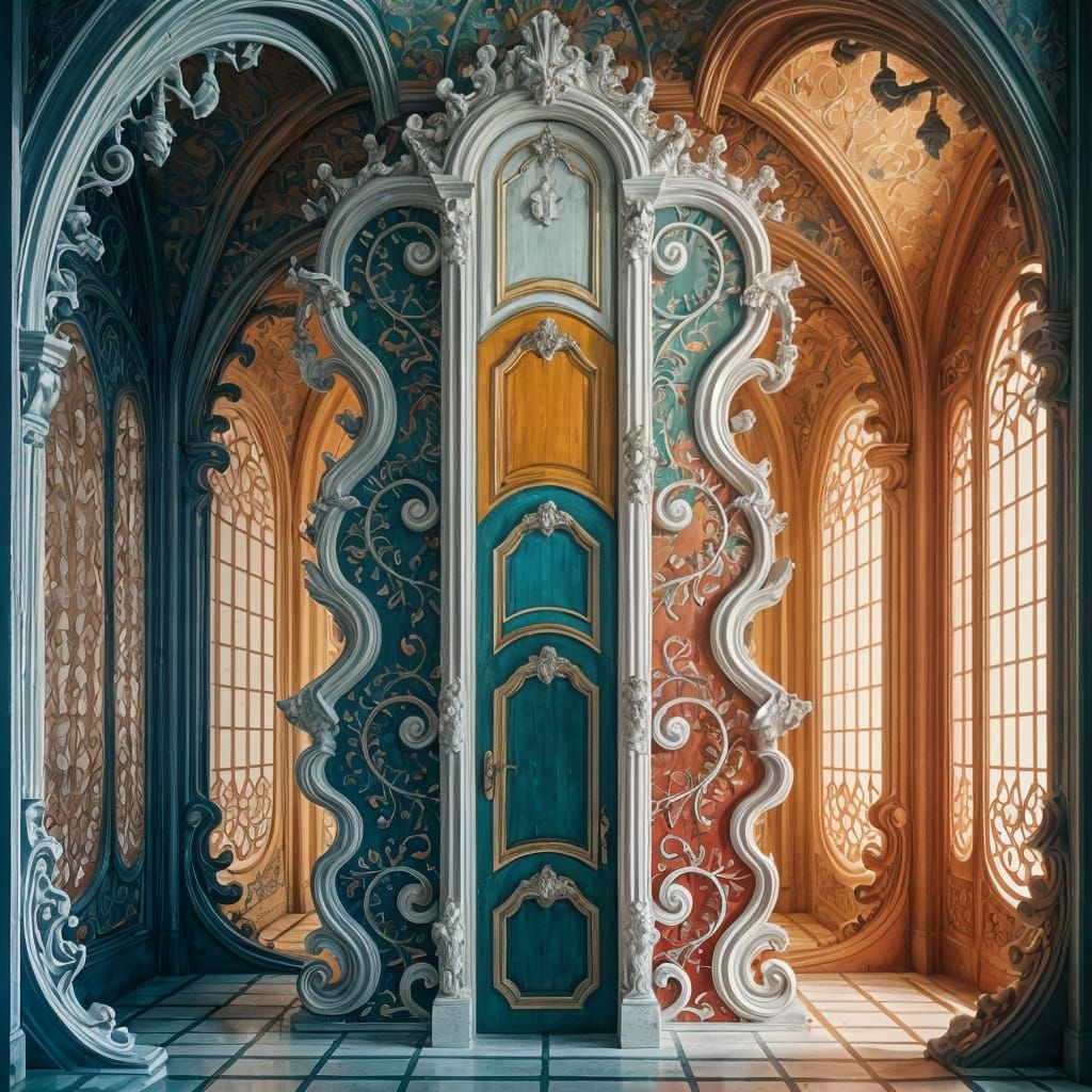 a red door in a green door in a blue door in a white door in...