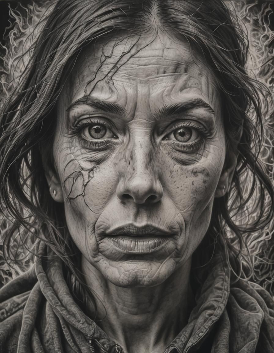 Hyperdetailed Charcoal Drawing: Knowing What Is Right