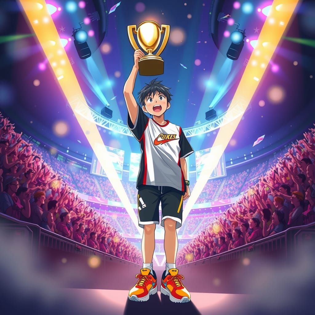Esports Champion's Anime Dream: Victory on the Grand Stage
