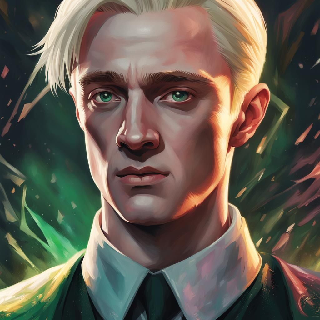 Draco Malfoy Portrait in Hyperrealistic Style