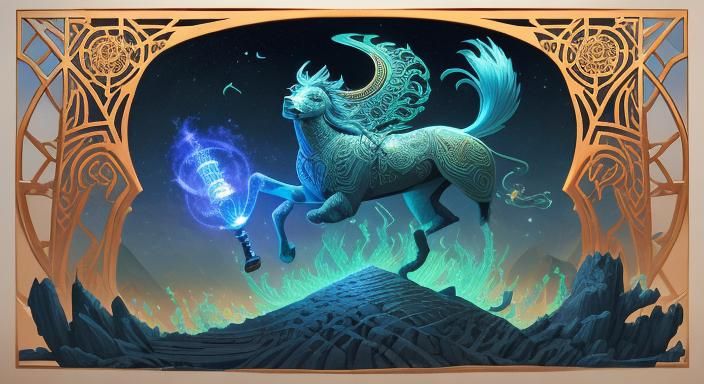 detailed contrast Mythical Jinn re-imagined as physical ai living radioactive isotope technology of lost race together v...