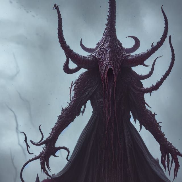 Mindflayer of Dungeons & Dragons in Digital Art