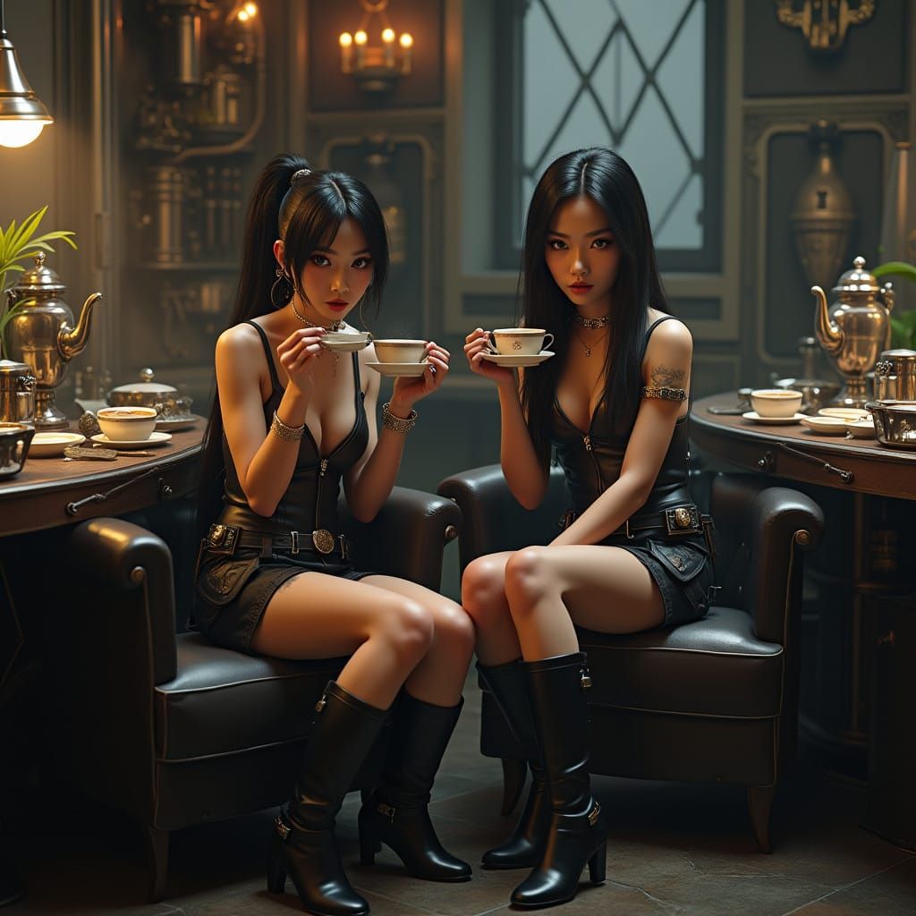 Vampire Hunters in High-Tech Tea Room