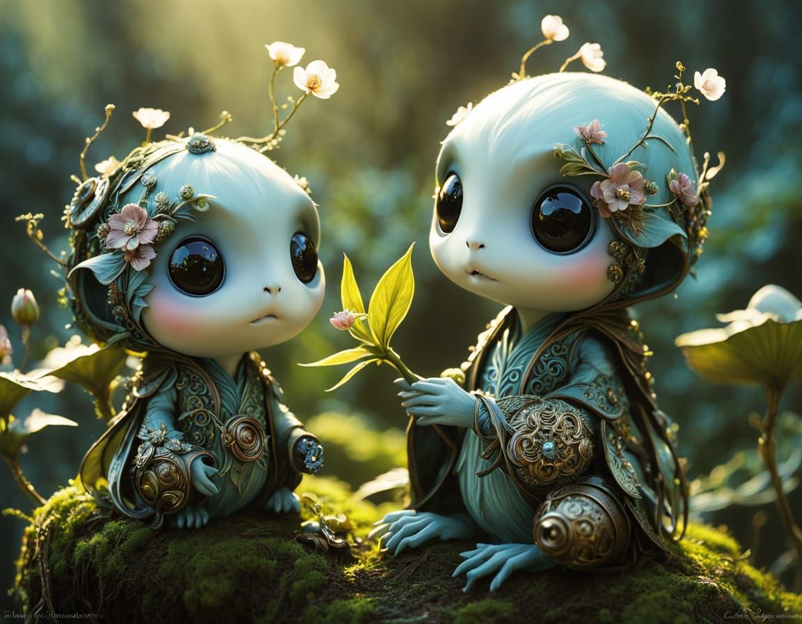 Kodama Baby in Spring Sunrise