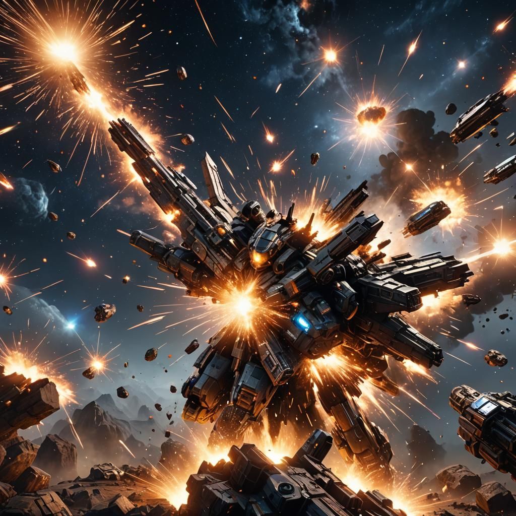 Explosion of Stars in 3D Cinematic Style