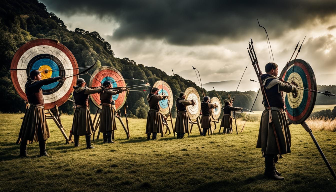 Medieval Archers Aiming at Targets in HDR