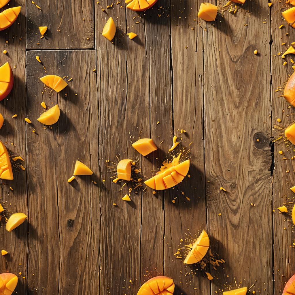 Mouthwatering Mango Splash Art Still Life