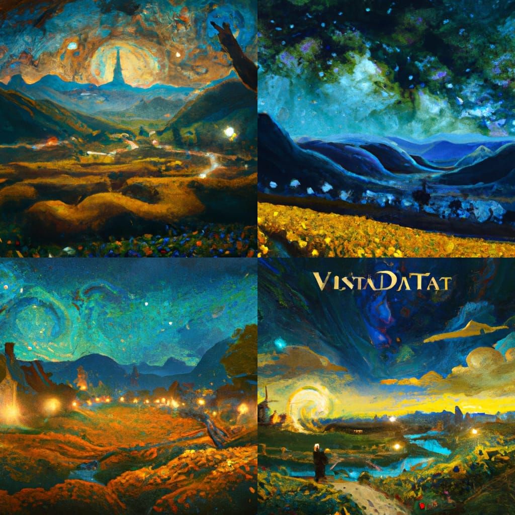 Starry Night Inspired Detailed Matte Painting