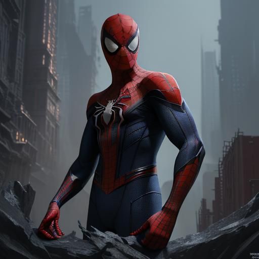 Spider-Man Fantasy Concept Art in Deep Color