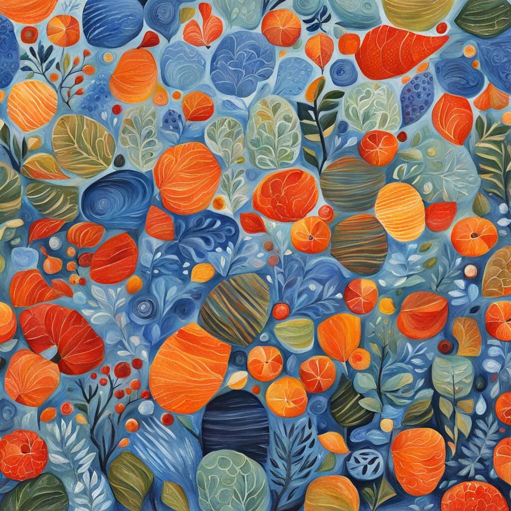 Detailed Gouache Painting Exploring Texture