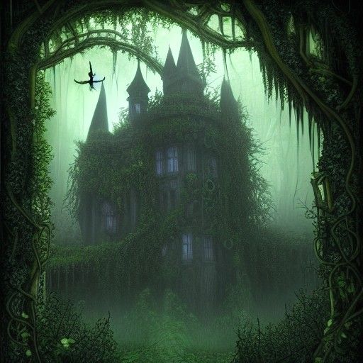 Haunted Castle Hidden in Overgrown Jungle