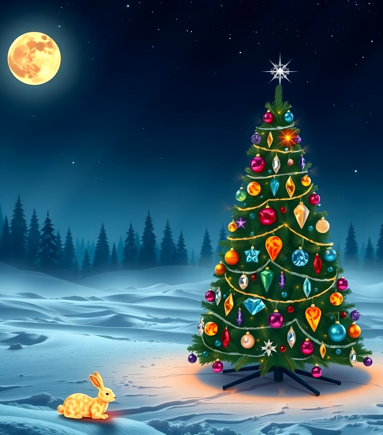 Sparkling Christmas Wonderland in Vibrant Colors and Glitter...