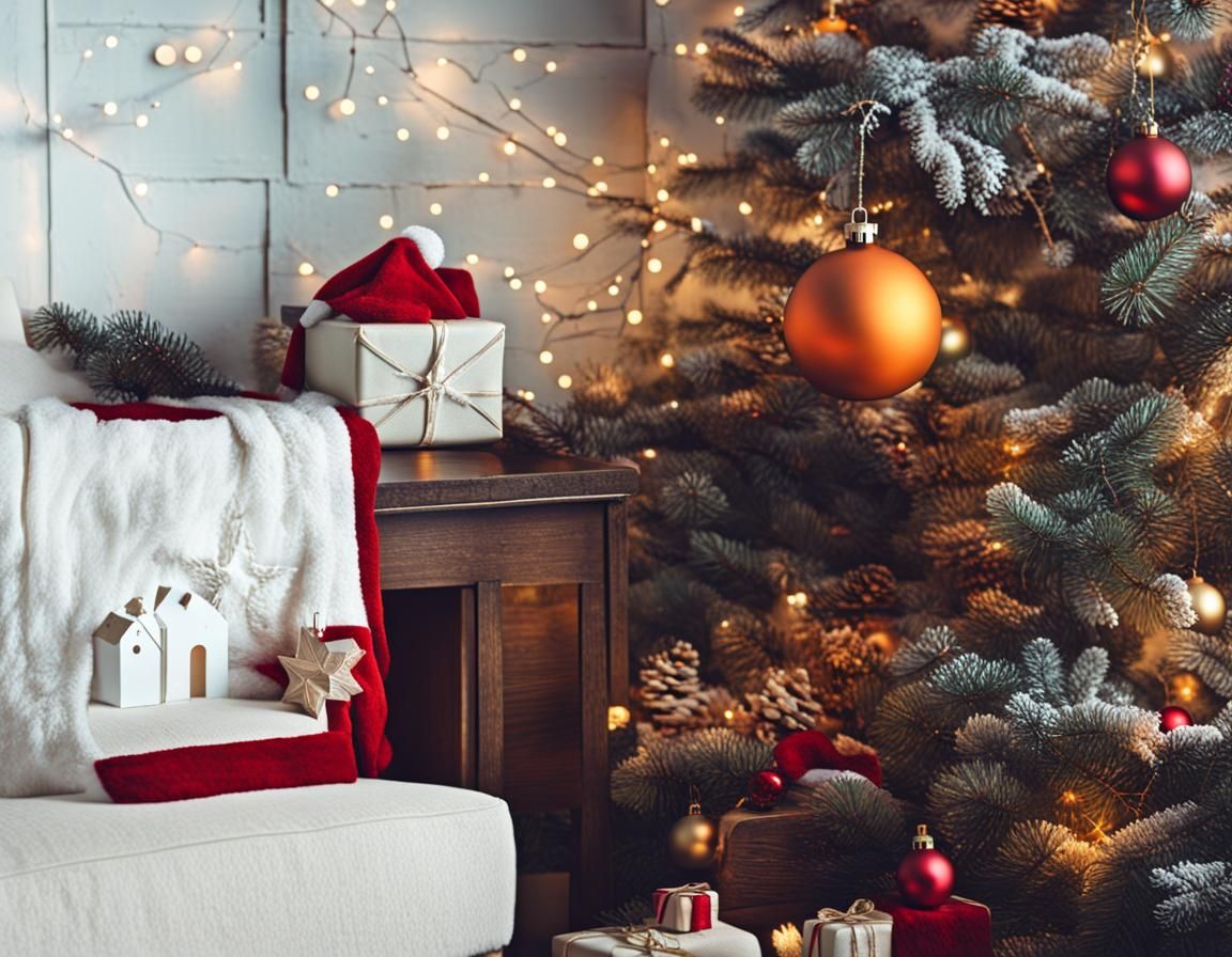 Festive Christmas Scene: An AI Interpretation