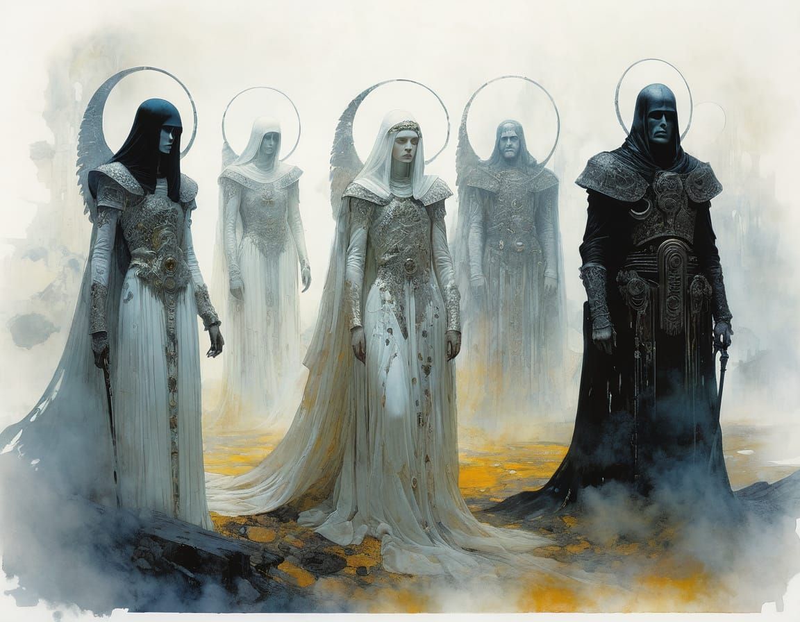 Ethereal Angel of Death as Dreamy Matte Painting