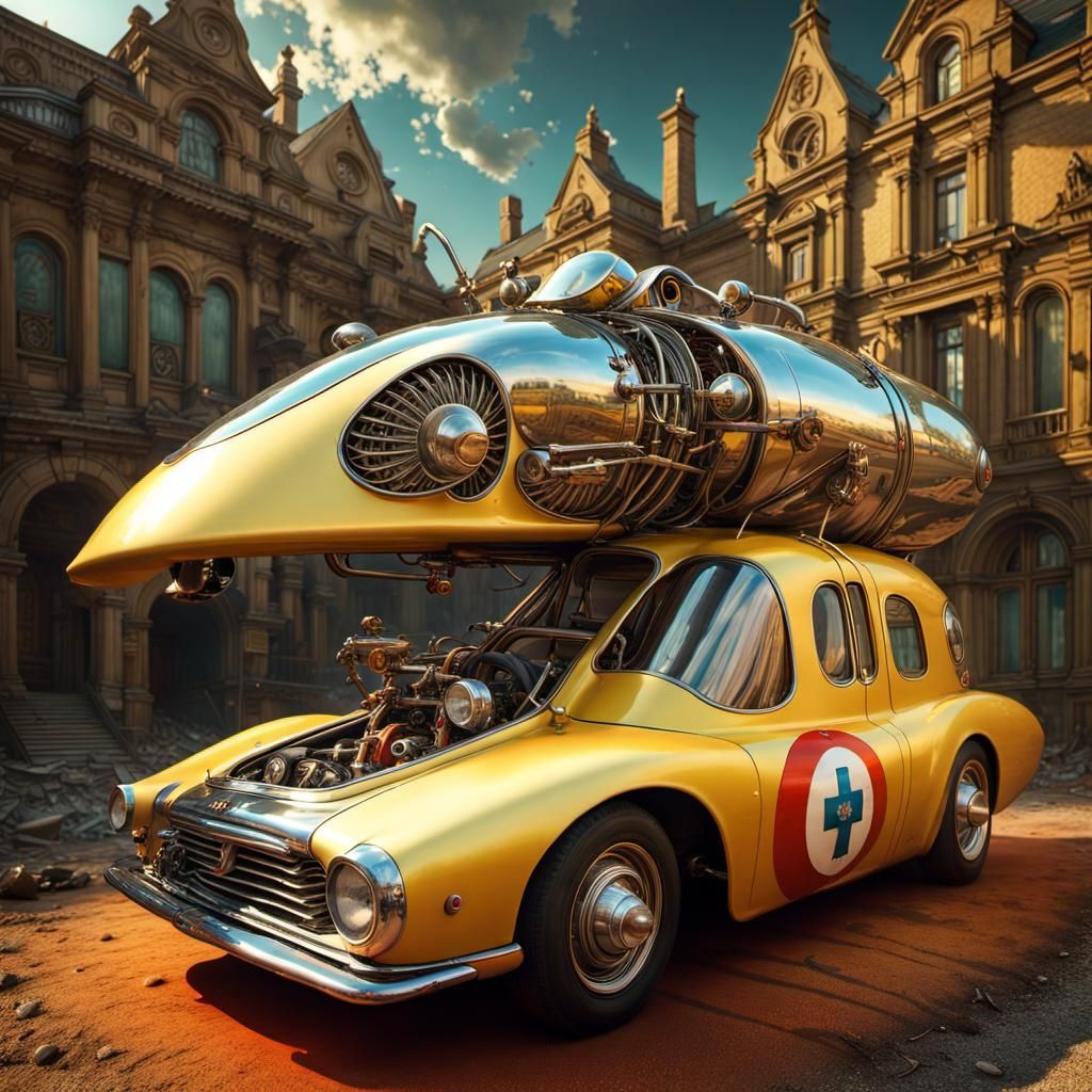 Magical Surreal Racing Cars in 8k Resolution
