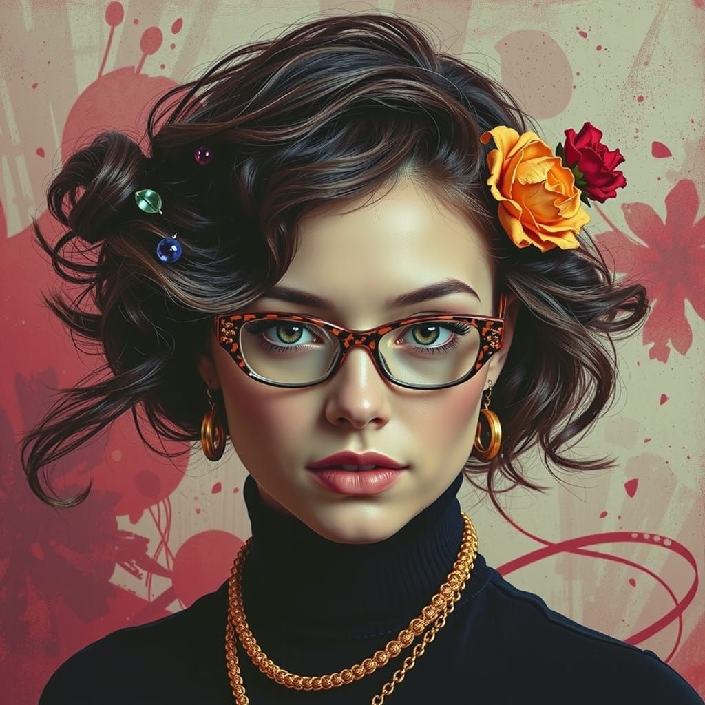 Abstract Swirling Reds and Crimson Tones