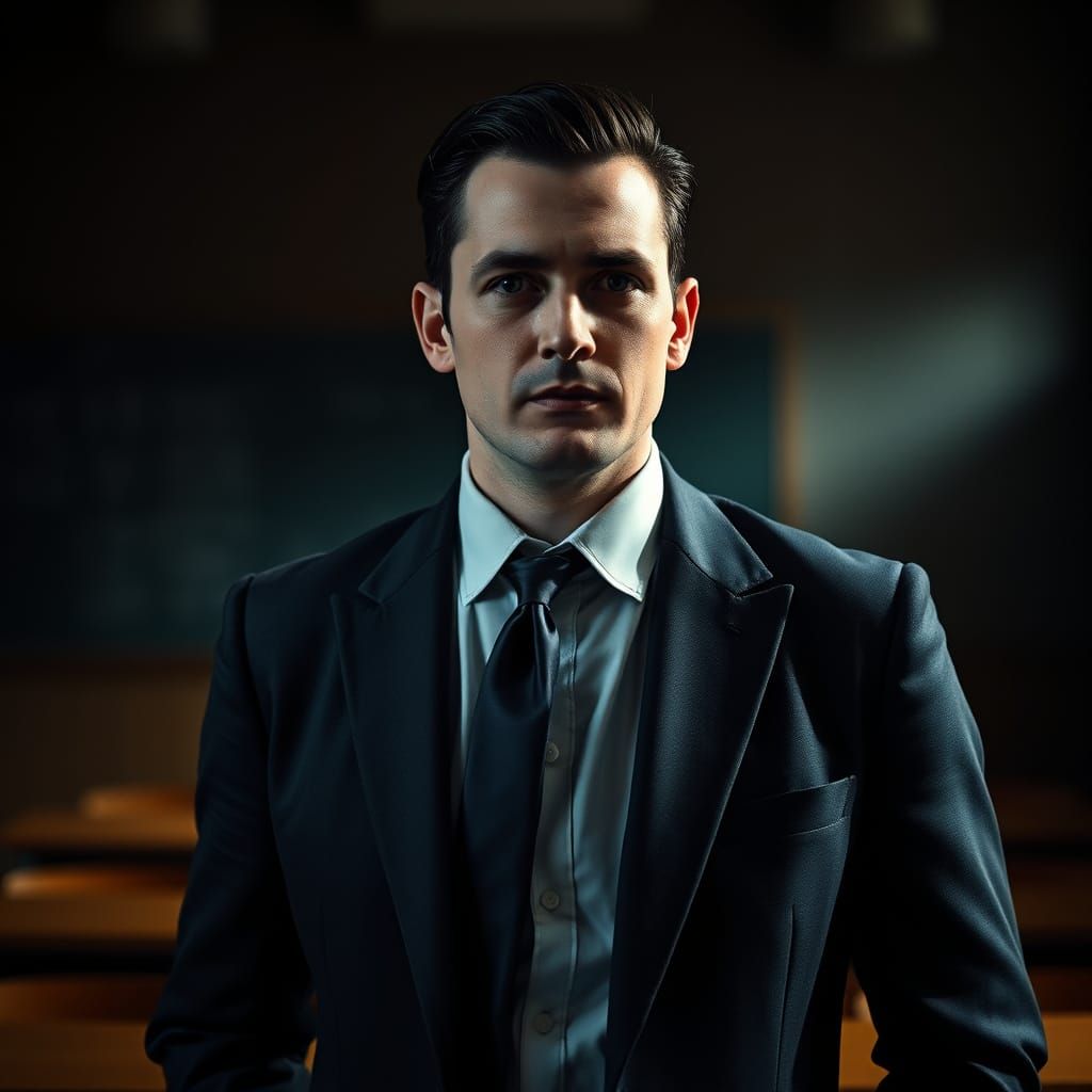 Confident Educator in Dramatic Classroom Setting