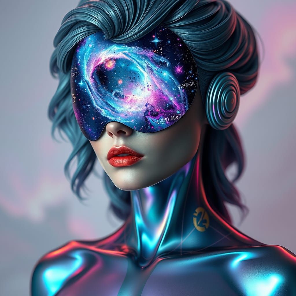 Enigmatic Space Being in Cosmic Aesthetic