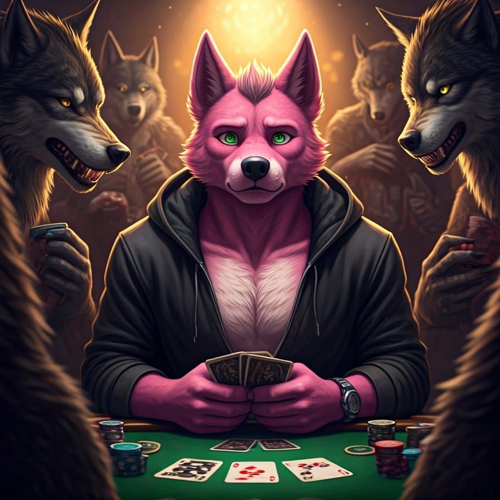 Anxious Fursona's High-Stakes Poker Game