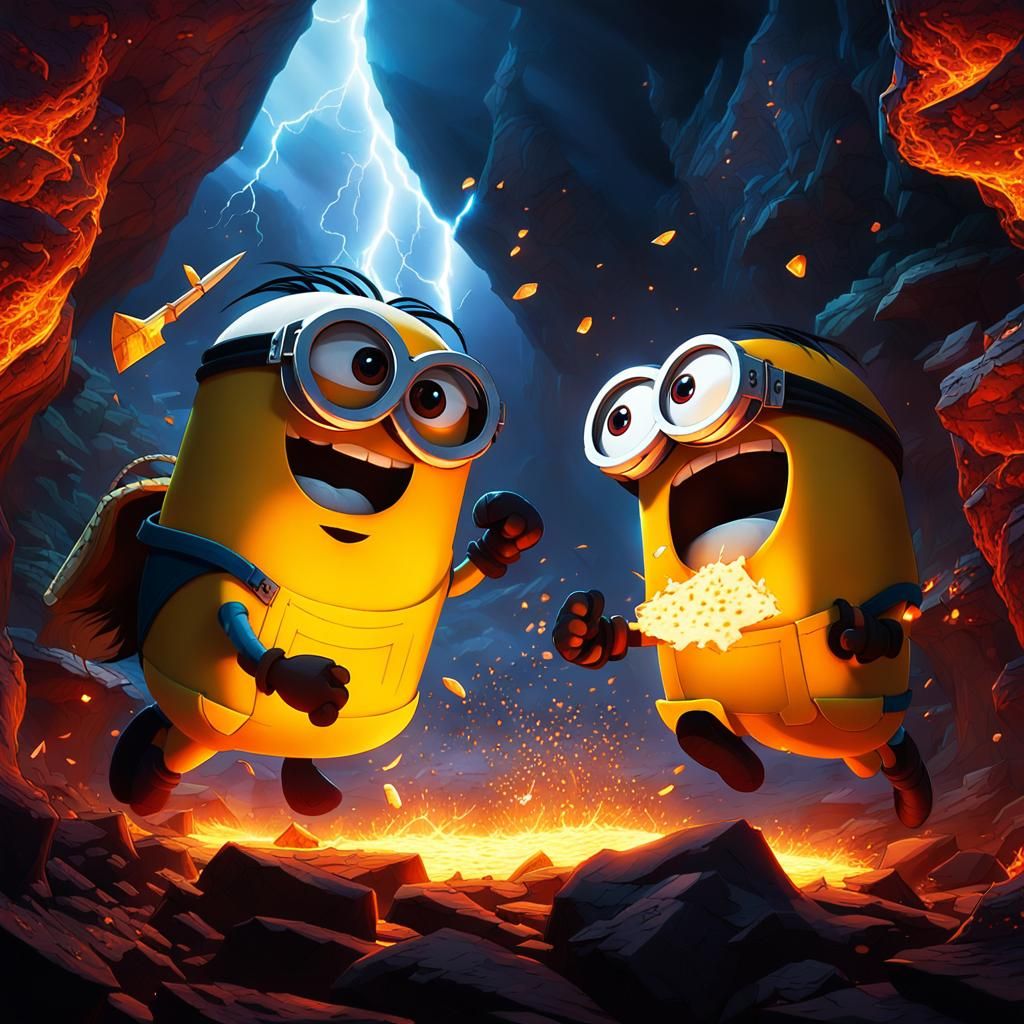 Minions Clash in Mystical Cheese Cave