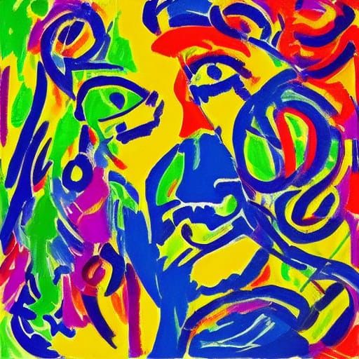 Henri Matisse style, the DJ