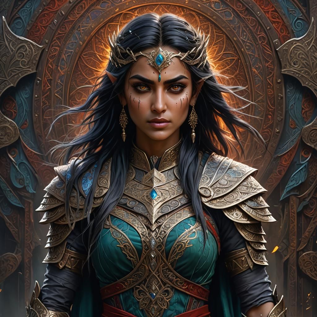 Warrior-princess of the elvish clans from India