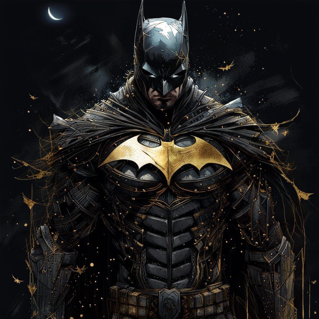 Batman Knight in Graffiti Splash Art Style